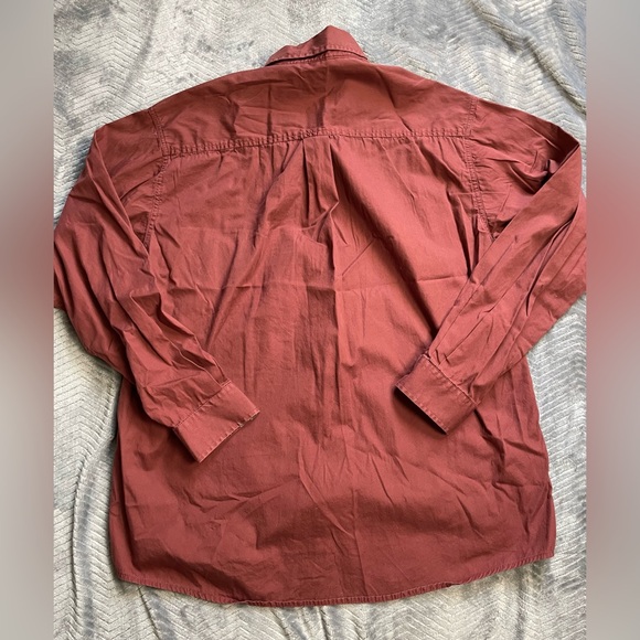 Mens Cinch Rusty Burgundy Western Square Button Up Shirt - Picture 4 of 6